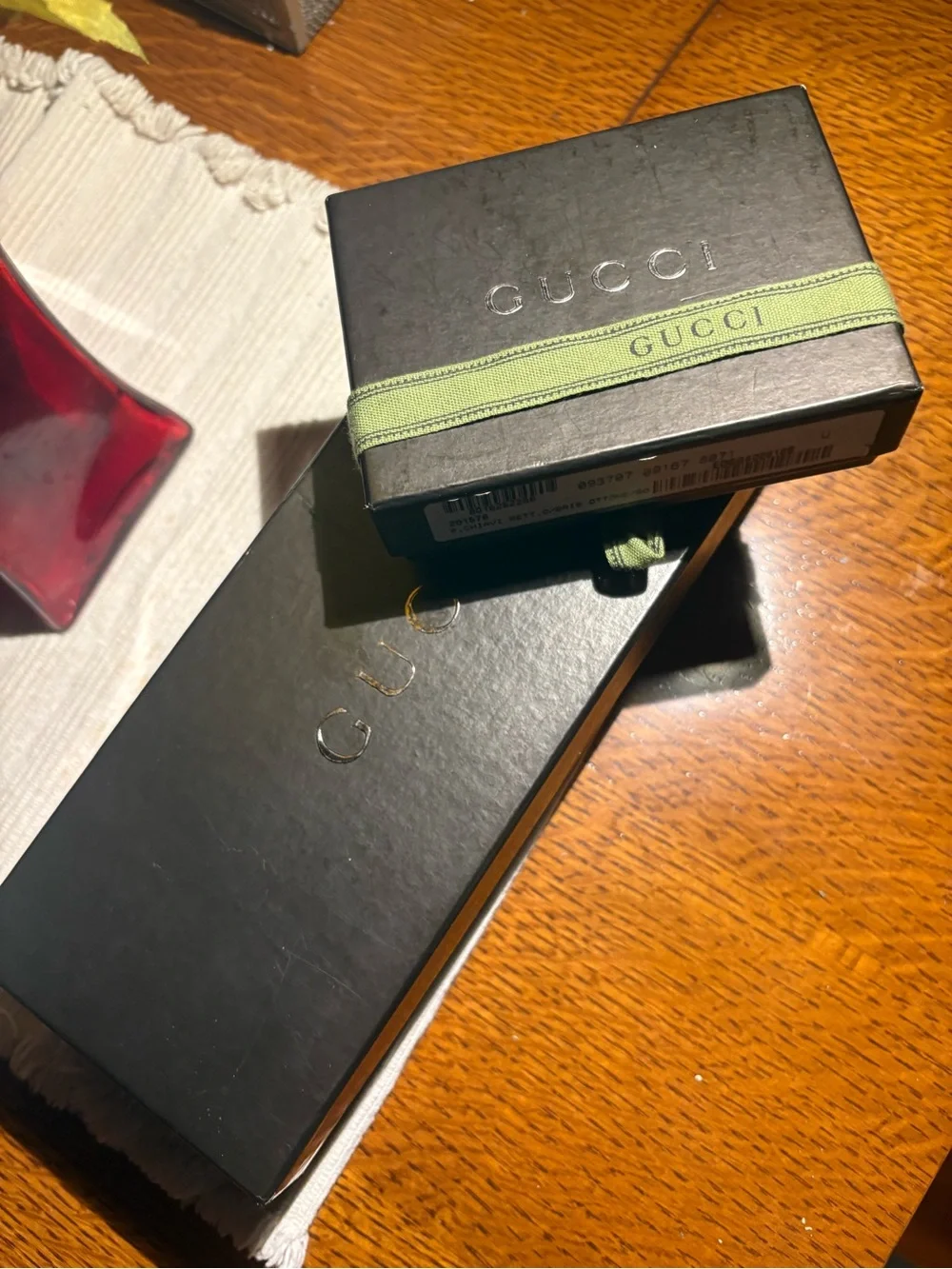 Gucci Black Box with Green Ribbon